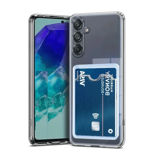 Samsung Galaxy A17 5g Uyumlu Kart Şeffaf Silikon - Şeffaf ürün görseli 1