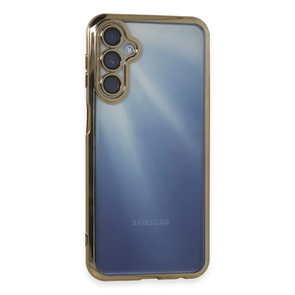 Samsung Galaxy A25 5g Uyumlu Kılıf Kamera Korumalı Lensli Silikon - Gold ürün görseli 1