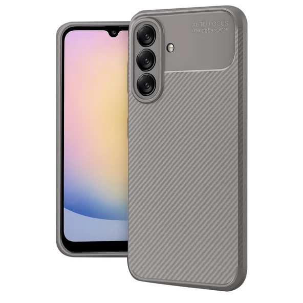 Samsung Galaxy A17 5g Uyumlu Auto Focus Karbon Kapak - Gri ürün görseli 1