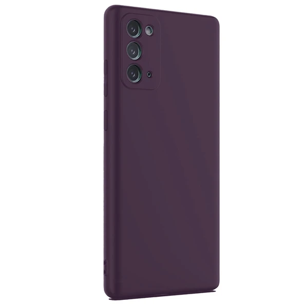 Samsung Galaxy Note 20 Uyumlu Kılıf First Silikon - Mürdüm ürün görseli 1