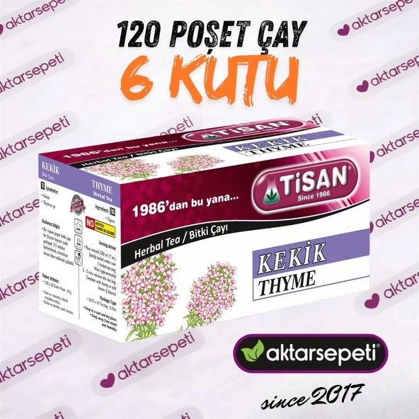 Tisan Kekik Çayı 6 Kutu 120 Poşet Çay ürün görseli 1