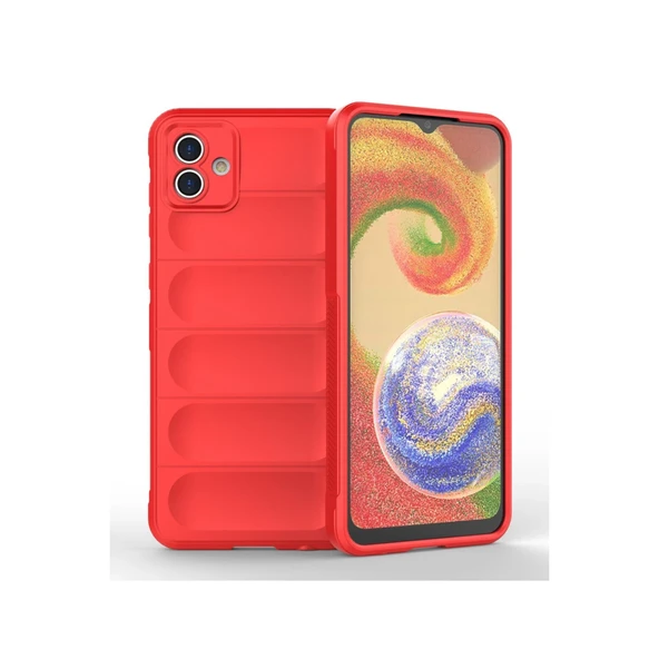 Samsung Galaxy A04 Uyumlu Kılıf Optimum Silikon - Kırmızı ürün görseli 1