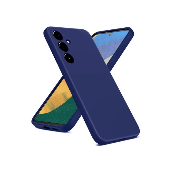 Samsung Galaxy A36 Uyumlu Kılıf Nano İçi Kadife Silikon - Lacivert ürün görseli 1