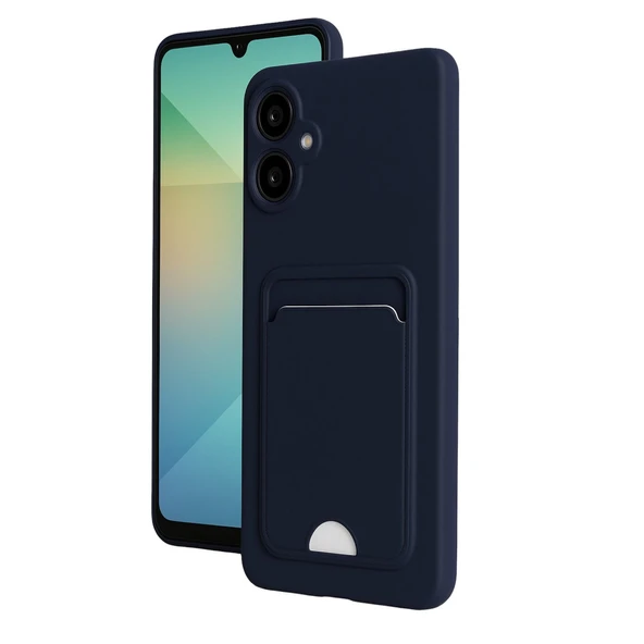 Samsung Galaxy A06 Uyumlu Kılıf Kelvin Kartvizitli Silikon - Lacivert ürün görseli 1
