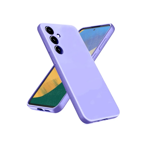 Samsung Galaxy A36 Uyumlu Kılıf Nano İçi Kadife Silikon - Lila ürün görseli 1