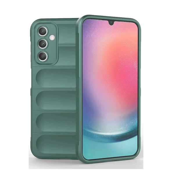 Samsung A36 Kılıf Optimum Silikon - Koyu Yeşil ürün görseli 1