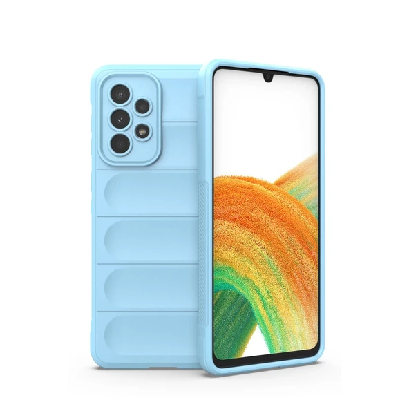 Samsung Galaxy A33 5g Uyumlu Kılıf Optimum Silikon - Sky Blue ürün görseli 1