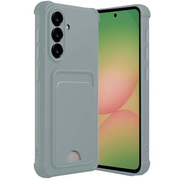 Samsung Galaxy A56 Uyumlu Kılıf Kelvin Kartvizitli Silikon - Açık Yeşil ürün görseli 1