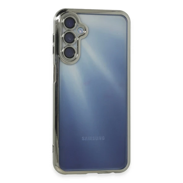 Samsung Galaxy A15 4g Uyumlu Kılıf Kamera Korumalı Lensli Silikon - Gümüş ürün görseli 1
