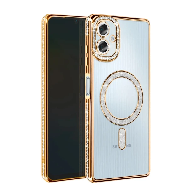 Samsung Galaxy A06 Uyumlu Joke Simli Magneticsafe Kılıf - Gold ürün görseli 1