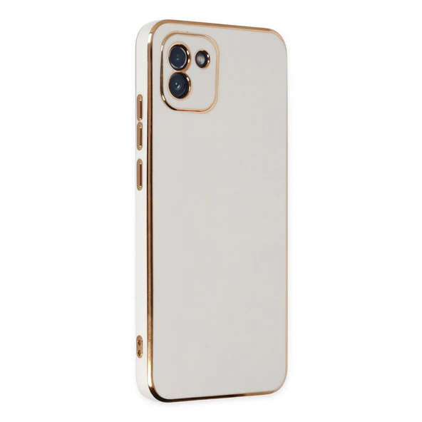 Samsung Galaxy A03 Uyumlu Kılıf Volet Silikon - Beyaz ürün görseli 1