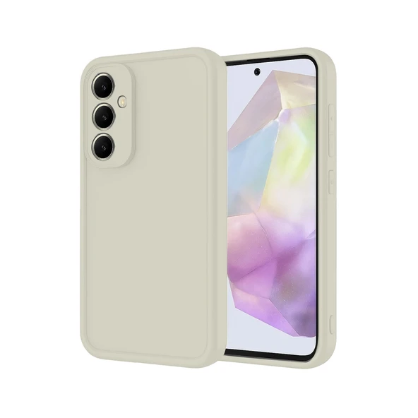 Samsung Galaxy A56 Uyumlu Kılıf Viera Silikon - Krem ürün görseli 1