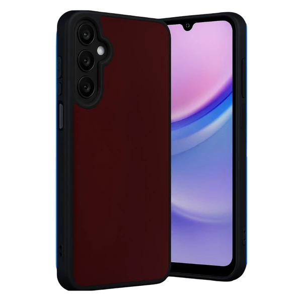 Samsung Galaxy M15 Uyumlu Kılıf Aras Deri Kapak - Bordo ürün görseli 1