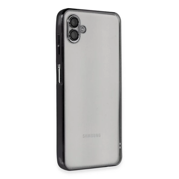 Samsung Galaxy A04 Uyumlu Kılıf Kamera Korumalı Lensli Silikon - Siyah ürün görseli 1