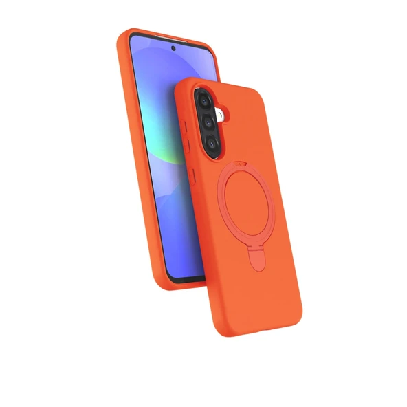 Samsung Galaxy A26 Uyumlu Regal Magsafe Standlı Kapak - Turuncu ürün görseli 1