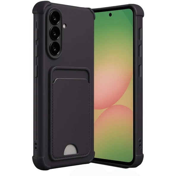 Samsung Galaxy A36 Uyumlu Kılıf Kelvin Kartvizitli Silikon - Siyah ürün görseli 1