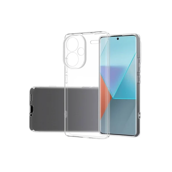 Xiaomi Redmi Note 13 Pro Plus Uyumlu Kılıf Lüx Şeffaf Silikon ürün görseli 1