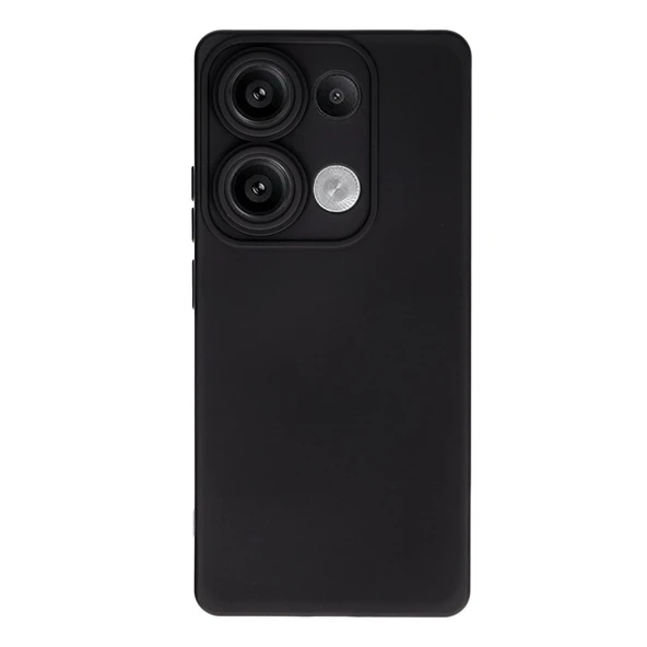Xiaomi Redmi Note 13 4g Uyumlu Kılıf Nano İçi Kadife Silikon - Siyah ürün görseli 1