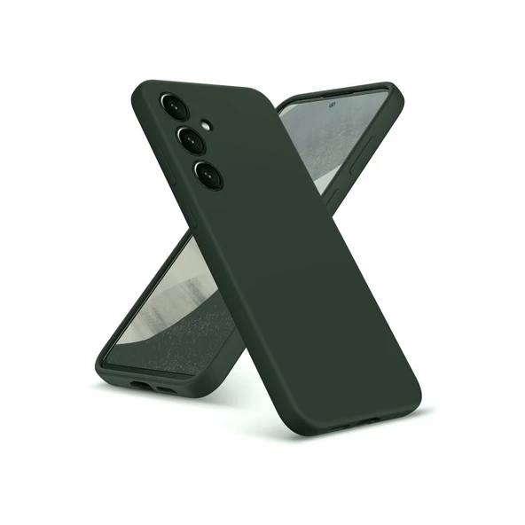 Samsung Galaxy A36 Uyumlu Kılıf Nano İçi Kadife Silikon - Koyu Yeşil ürün görseli 1