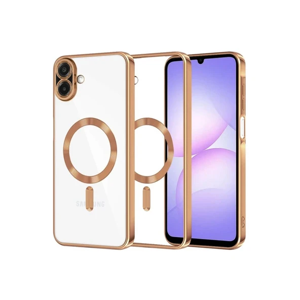 Samsung Galaxy A07 Uyumlu Kross Magneticsafe Kapak - Çöl Titanyum ürün görseli 1
