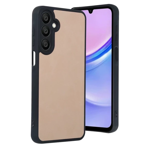 Samsung Galaxy A35 5g Uyumlu Kılıf Aras Deri Kapak - Pudra ürün görseli 1