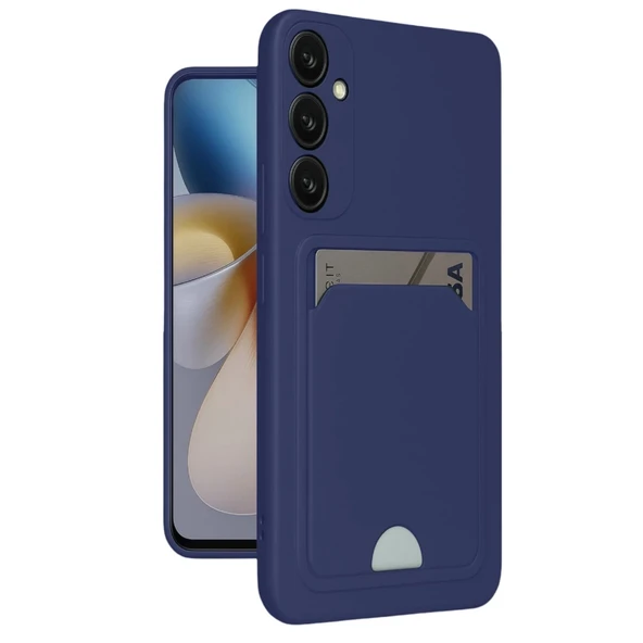 Samsung Galaxy A16 5g Uyumlu Kılıf Kelvin Kartvizitli Silikon - Lacivert ürün görseli 1