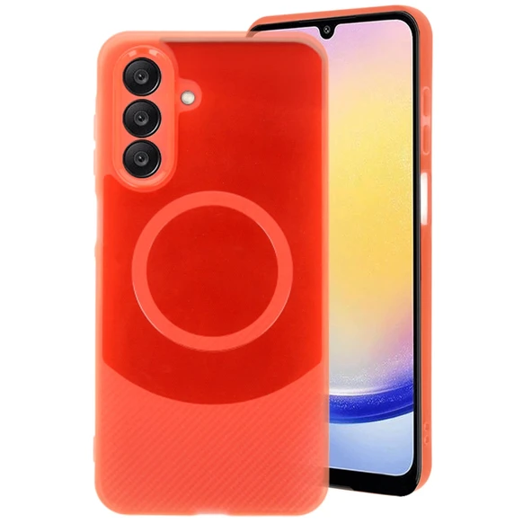 Samsung A16 5g Kılıf Maya Karbon Kapak - Kırmızı ürün görseli 1