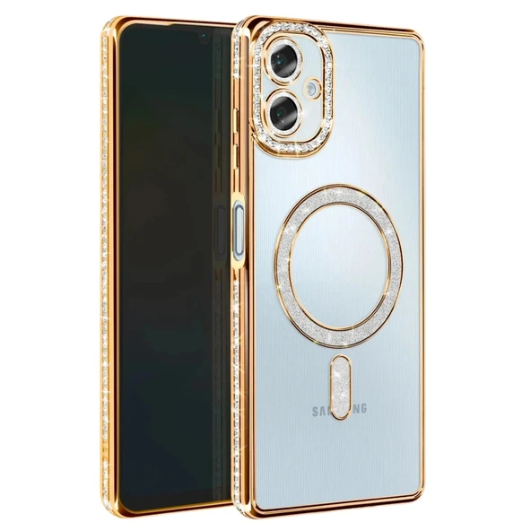 Samsung Galaxy A07 4g Uyumlu Joke Simli Magneticsafe Kılıf - Gold ürün görseli 1