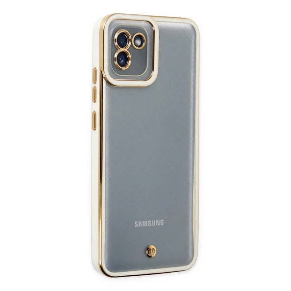 Samsung Galaxy A03 Uyumlu Kılıf Liva Lens Silikon - Beyaz ürün görseli 1