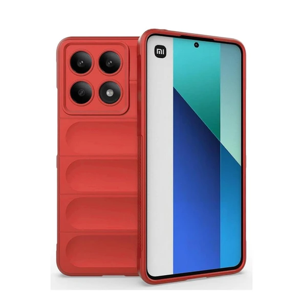Xiaomi Poco X6 Pro Uyumlu Kılıf Optimum Silikon - Kırmızı ürün görseli 1