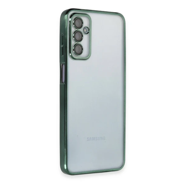Samsung Galaxy M23 Uyumlu Kılıf Kamera Korumalı Lensli Silikon - Yeşil ürün görseli 1
