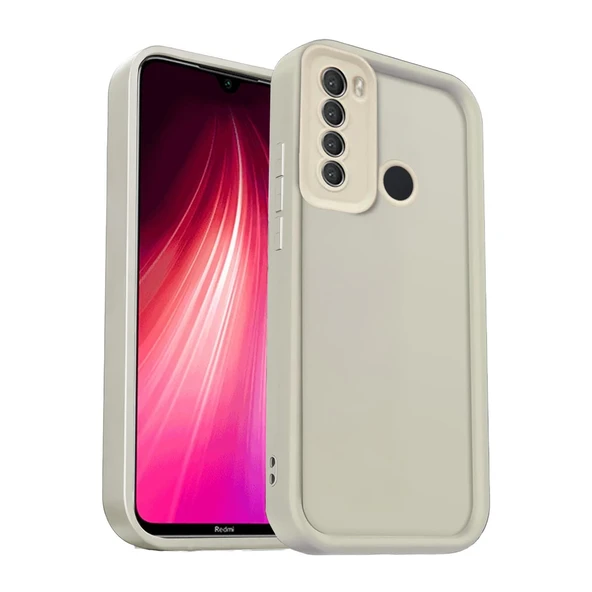 Xiaomi Redmi Note 8 Uyumlu Kılıf Viera Silikon - Krem ürün görseli 1