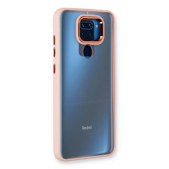 Xiaomi Redmi Note 9 Uyumlu Kılıf Dora Kapak - Pudra ürün görseli 1
