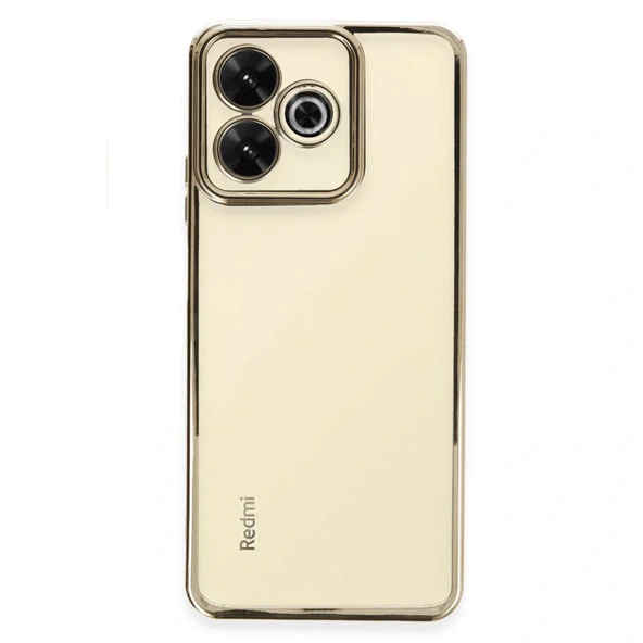 Xiaomi Redmi 13 4g Uyumlu Kılıf Kamera Korumalı Lensli Silikon - Gold ürün görseli 1