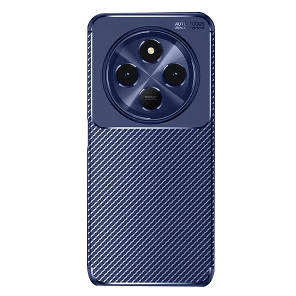 Xiaomi Redmi 14c Uyumlu Kılıf Auto Focus Karbon Kapak - Lacivert ürün görseli 1