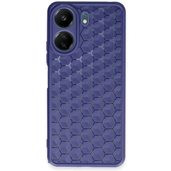 Xiaomi Redmi 13c Uyumlu Kılıf Petek Silikon Kapak - Lacivert ürün görseli 1