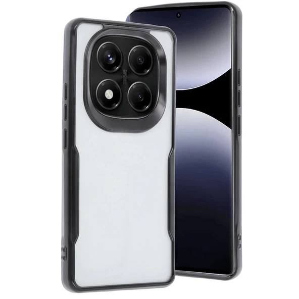 Xiaomi Redmi Note 14 Pro Plus Uyumlu Kılıf Boyi Silikon Kapak - Siyah ürün görseli 1