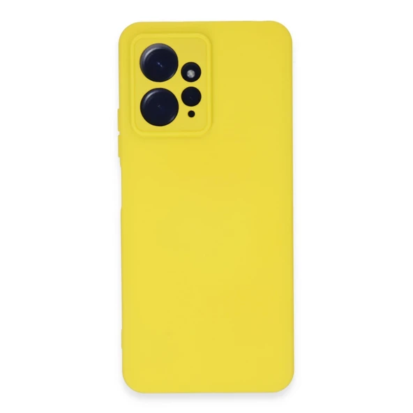 Xiaomi Redmi Note 12 4g Uyumlu Kılıf Nano İçi Kadife Silikon - Sarı ürün görseli 1