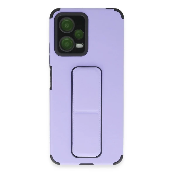Xiaomi Poco X5 5g Uyumlu Kılıf Mega Standlı Silikon - Lila ürün görseli 1