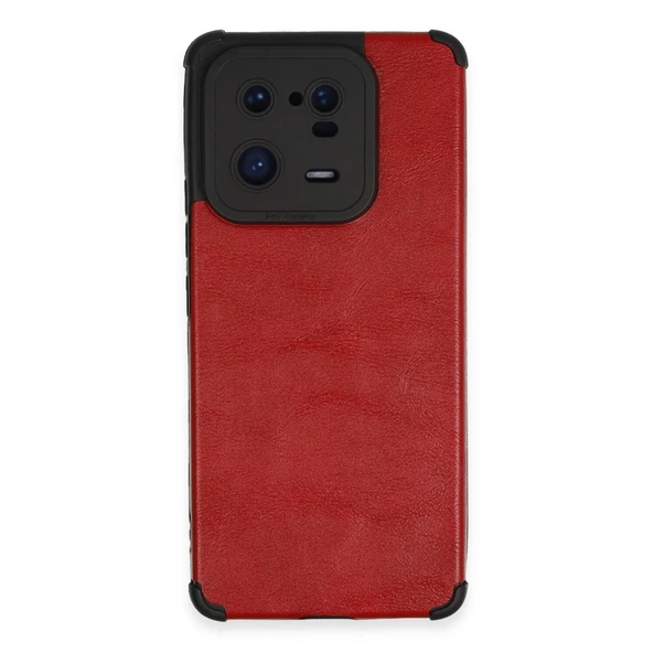 Xiaomi Mi 13 Pro Uyumlu Kılıf Loop Deri Silikon - Kırmızı ürün görseli 1