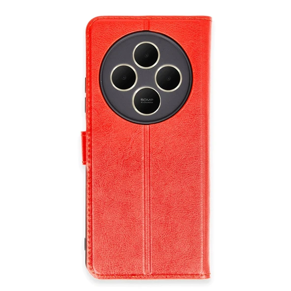 Xiaomi Redmi 14c Uyumlu Kılıf Trend S Plus Kapaklı Kılıf - Kırmızı ürün görseli 1