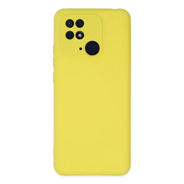 Xiaomi Redmi 10c Uyumlu Kılıf Nano İçi Kadife Silikon - Sarı ürün görseli 1