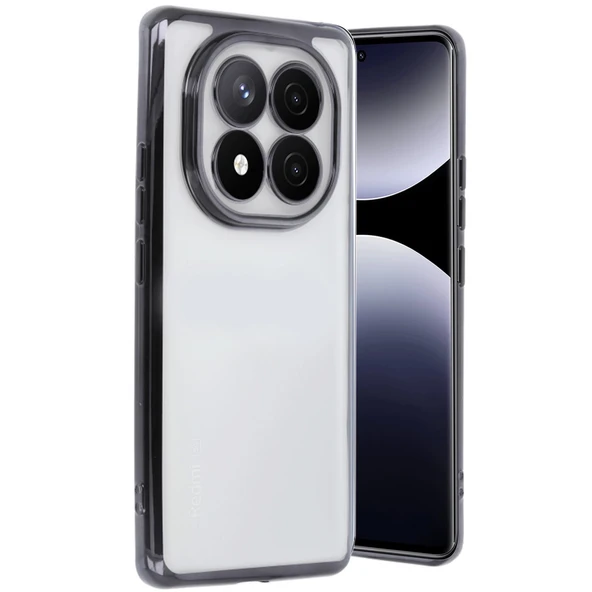 Xiaomi Redmi Note 14 Pro Plus Uyumlu Kılıf Kamera Korumalı Lensli Silikon - Siyah ürün görseli 1