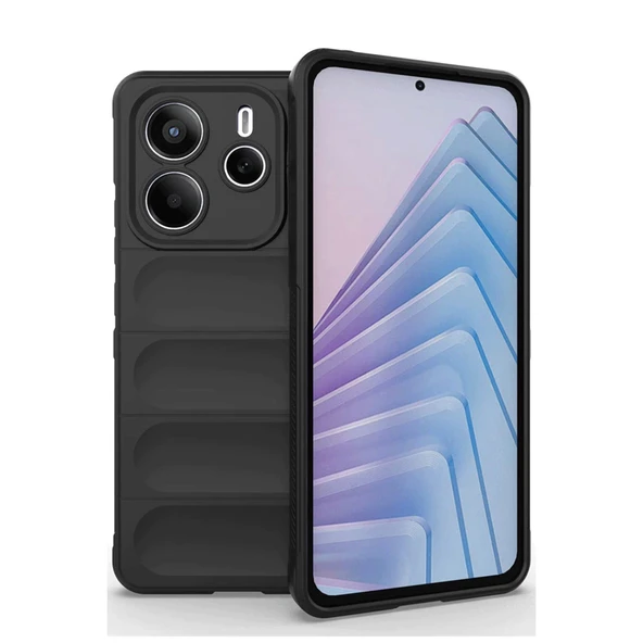 Xiaomi Redmi Note 14 4g Uyumlu Kılıf Optimum Silikon - Siyah ürün görseli 1