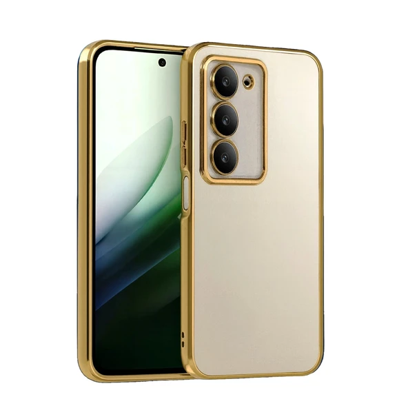 Xiaomi Redmi 15 4g Uyumlu Kamera Korumalı Lensli Silikon - Gold ürün görseli 1