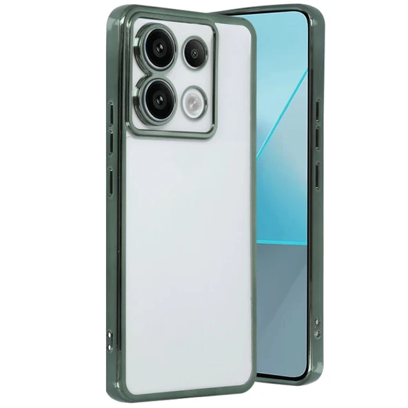 Xiaomi Poco X6 Uyumlu Kılıf Kamera Korumalı Lensli Silikon - Yeşil ürün görseli 1