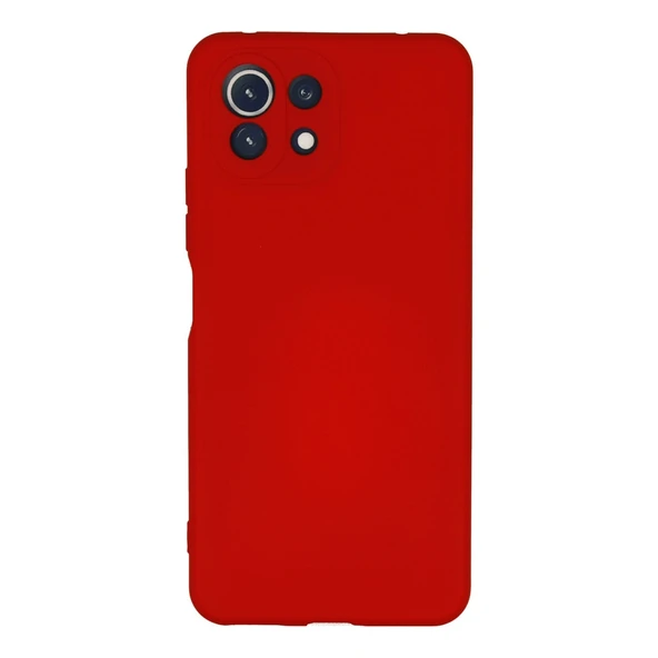 Xiaomi Mi 11 Lite Kılıf Nano İçi Kadife Silikon - Kırmızı ürün görseli 1