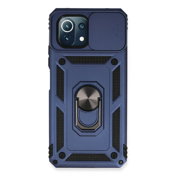 Xiaomi Mi 11 Lite Kılıf Pars Lens Yüzüklü Silikon - Lacivert ürün görseli 1