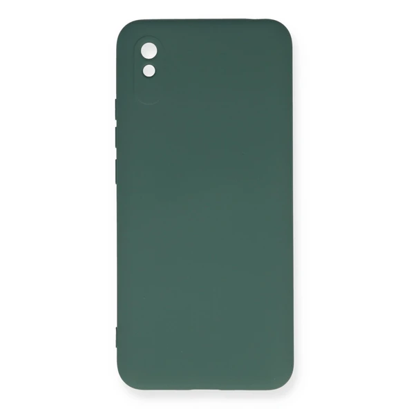 Xiaomi Redmi 9a Uyumlu Kılıf Nano İçi Kadife Silikon - Koyu Yeşil ürün görseli 1