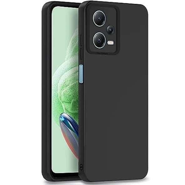 Xiaomi Redmi Note 12 Pro 5g Uyumlu Kılıf Nano İçi Kadife Silikon - Siyah ürün görseli 1
